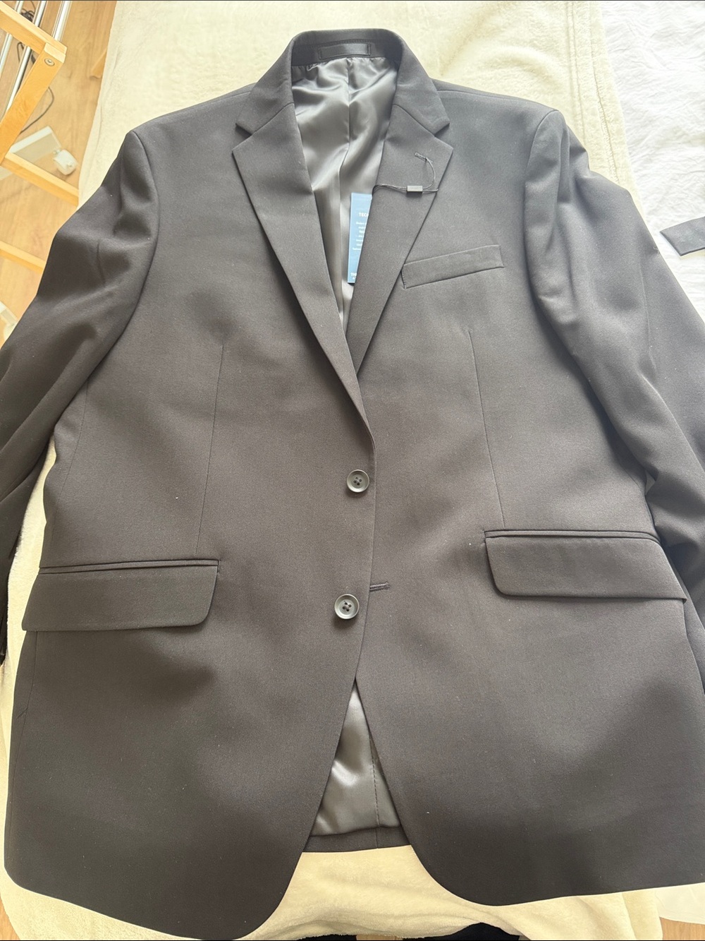 Kenneth Cole Black Two-Button Sport Coat Blazer